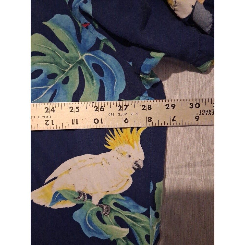 Vintage PARADISE FOUND Hawaiian Shirt Magnum PI Men's 2XL Parrots Multicolor - Picture 4 of 5